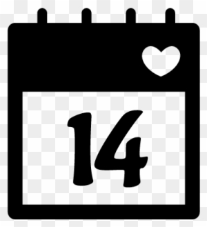 February 14 Calendar Page Vector - Calendar 14 Icon