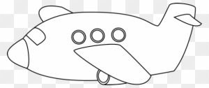 Black And White Airplane - Airplane Clipart Black And White Cute
