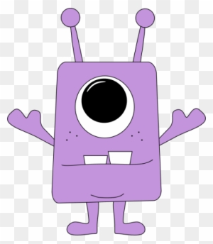 Blue Eyes Clipart Silly Eyes - Cute Monster With One Eye
