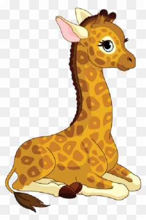 Baby Girl Giraffe Cartoon - Cute Animated Giraffe - Free Transparent PNG  Clipart Images Download