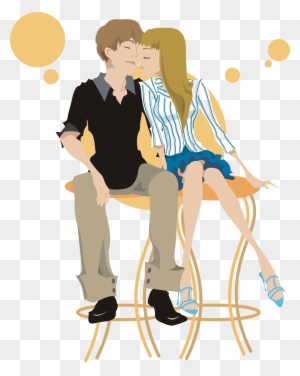 Kiss Clip Art - Women And Man Kiss Cartoon