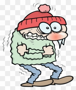 Cartoon Of Shivering Man - Person Who Is Cold - Free Transparent PNG  Clipart Images Download