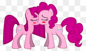 Wallpapers Pinkie Pie And Rainbow Dash Kiss - Pinkamena X Pinkie Pie