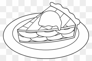 Pie And Ice Cream Clipart - Drawing Of A Apple Pie