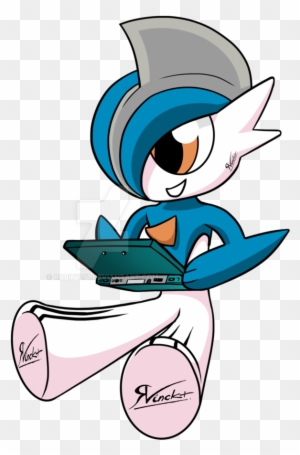 Shiny Gallade Playing The 3ds By Robin1291 Gallade Shiny Free Transparent Png Clipart Images Download