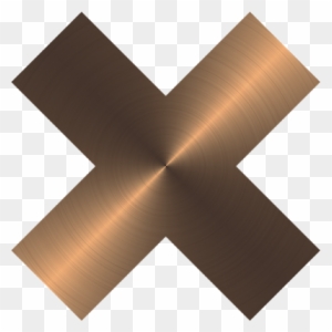 Multiplication Sign Flat Brushed Circular Copper Metallic - Multiplication Sign