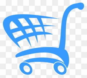 How To Set Use Blue Shopping Cart Svg Vector - Shopping Cart Logo Free