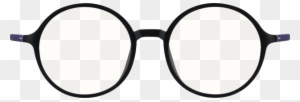 Pin Eye Glasses Clip Art - Round Black Glasses Png