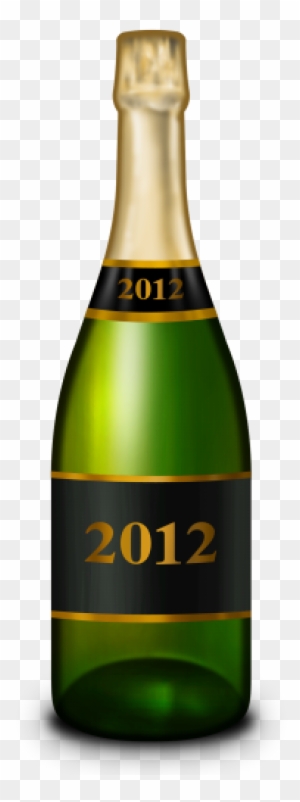 Champagne Bottle Icon - New Year's Icon Png
