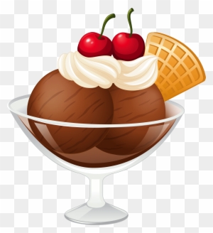 Black and white image of ice cream sundae png download - 3576*3752