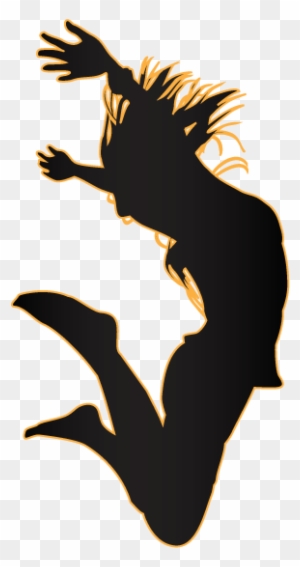 Book Now - Jumping Girl Silhouette Png