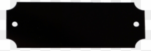 Black 7/8" X 2-1/2" Lacquered Aluminum Decorative Plaque - Weapon