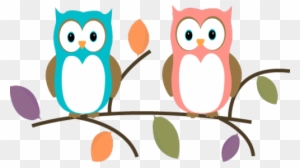 Two Owls Sitting On A Tree Branch Clip Art - Sample Letter Teacher Introduction Parents