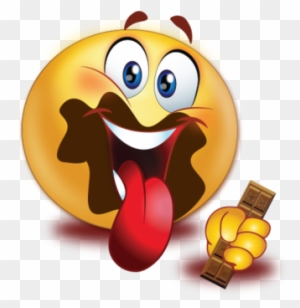 Eating Chocolate Emoji - Emoji Comelon