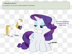 Ask Rarity Question - My Little Pony Deviant Rarity Digesting Spike