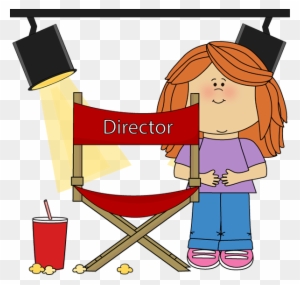 Movie Clip Art - Girl Movie Director Cartoon