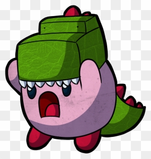 Dino Kirby Goes Rawr By Vlklngen Dino Kirby Goes Rawr Chibi Kirby Free Transparent Png Clipart Images Download - kirby chef hat roblox