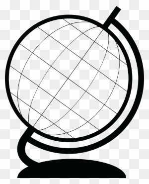 Free Clipart Of A Wire Desk Globe - Outline Of A Globe