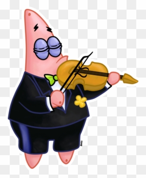 Patrick As A Violinist By Allenare Cartoon Character Playing Violin Free Transparent Png Clipart Images Download
