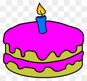 Vanilla Cake Cliparts 10, Buy Clip Art - Birthday Cake With 1 Candle