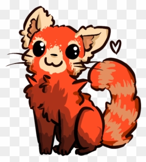 Drawn Red Panda Transparent - Kawaii Anime Red Panda