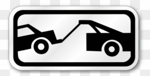 Tow Away Graphic Placard Sign - Unauthorized Vehicles Will Be Towed Sign