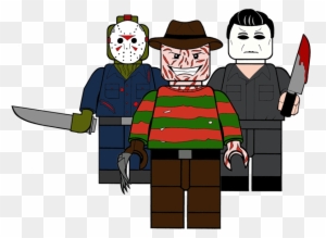 Freddy Jason And Michael Horror Icons By Kung Fu Eyebrow - Cartoon