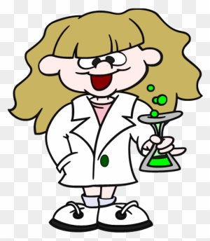 Young Scientist Mascot - Cartoon Girl Scientist Png