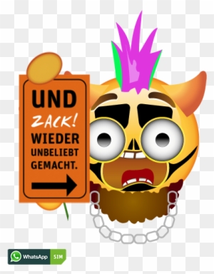 Horror Emoji Mit Gelbem Gesicht Und Totenkopf-makeup - Krank Smiley