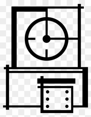 Vector Illustration Of Punch Clock Or Time Clock Tracks - Tf2 Sniper Symbol