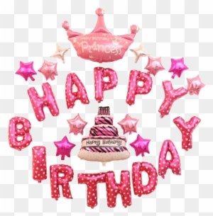 Happy Birthday Princess Crown & Cake Balloon Light - Happy Birthday Princess