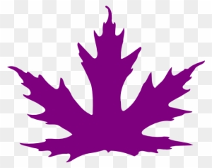 Clip Art Purple Leaves - Purple Maple Leaf Clipart