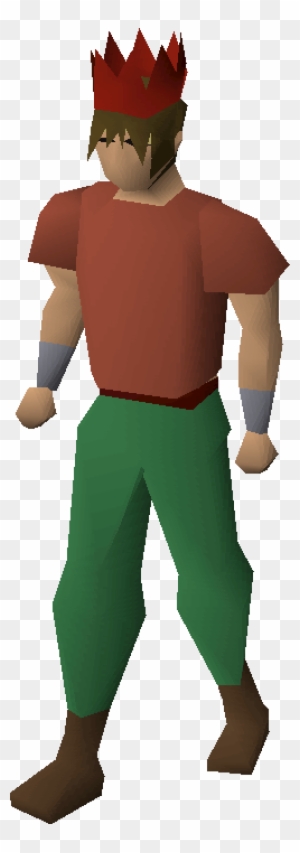 A Player Wearing A Black Partyhat - Runescape Blue Party Hat