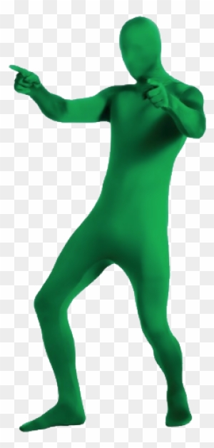 Not Sure What The Prank Is Here, But I Know There Is - Man In Green Morph Suit