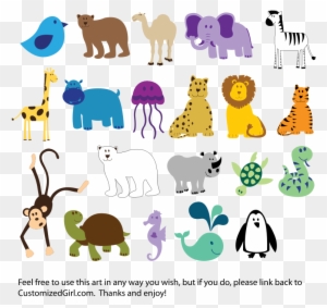 Free Cute Animal Clipart Cute Animals Clip Art At Clker - Simple Clip Art Animals