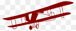 Red Airplane Cliparts 4, - Vintage Plane Transparent Background