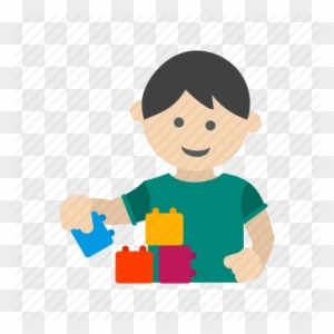 Block, Child, Happy, Kid, Lego, Playing, Toy Icon - Boy Playing With Legos Clipart