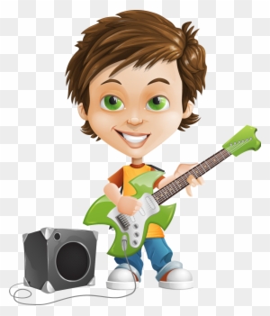 Boy Playing Guitar Clipart