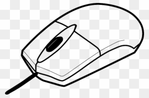 Cartoon Computer, Mouse, Keyboard, Outline, Drawing, - Computer Mouse For Coloring