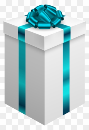 Gift Box With Blue Bow Png Clipart - Gift Box With Blue Bow Png Clipart