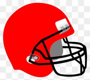 Nfl American Football Helmets Cleveland Browns Clip - Red Football Helmet Clipart