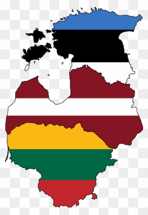 Baltic States Flag Map - Baltic States Flag Map