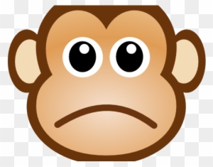 Sad Monkey Cliparts - Cute Monkey Cartoon Face
