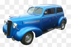 Classic Car Png Transparent Image - Blue Vintage Car Png