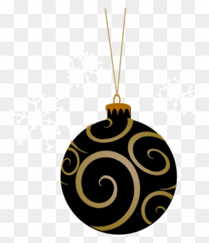 Black And Gold Christmas Baubles