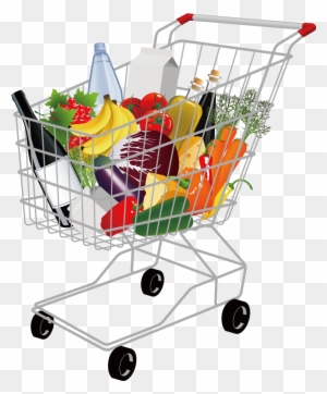 Shopping Cart Supermarket Clip Art - Full Shopping Cart Transparent