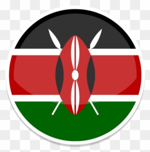 Open Circle Kenya - Red Green And Black Flag