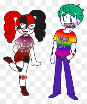 Joker And Harley In Pride Tshirts - Lego Batman Movie Batjokes