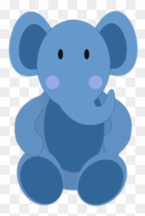 Little Baby Elephant - Baby Stuffed Purple Elephant Greeting Cards