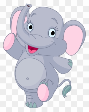 Vinilo Infantil Cachorro De Elefante - Baby Elephant Cartoon